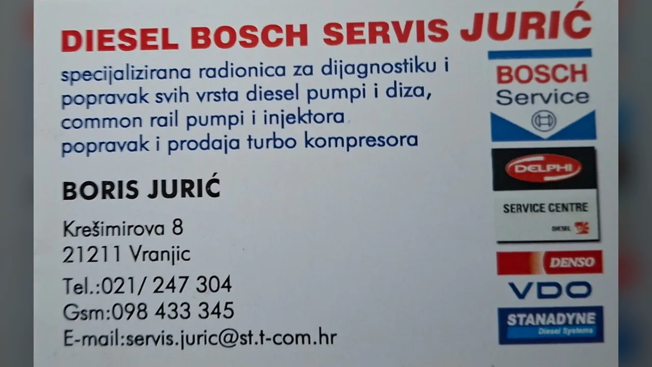 Reklama za Diesel Bosch Servis Jurić na LED ekranu