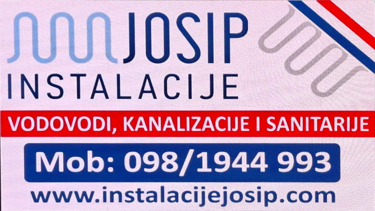 Reklama za Josip Instalacije na LED ekranu
