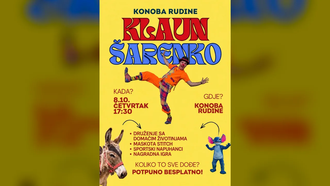 Reklama za Konoba Rudine na LED ekranu