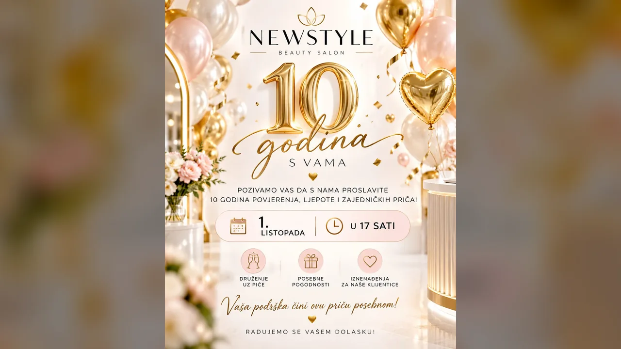 Reklama za Newstyle na LED ekranu